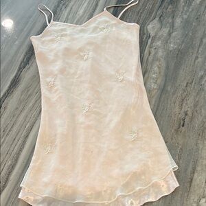 Private Luxuries sexy pale pink elegant Slip Dress nightgown sz M EUC